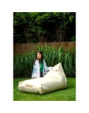 Pouffe GO GIFT Beige Oxford tejido antidesgarros