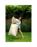Pouffe GO GIFT Beige Oxford tejido antidesgarros