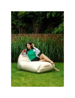 Pouffe GO GIFT Beige Oxford tejido antidesgarros