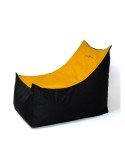 Pouffe GO GIFT Black Orange Oxford tejido antidesgarros