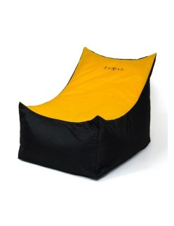 Pouffe GO GIFT Black Orange Oxford tejido antidesgarros
