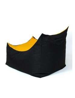 Pouffe GO GIFT Black Orange Oxford tejido antidesgarros
