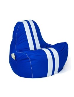 Puff GO GIFT Azul Blanco Oxford tejido antidesgarros 140 x 100 x 100 cm 140 x 100 cm