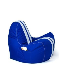 Puff GO GIFT Azul Blanco Oxford tejido antidesgarros 140 x 100 x 100 cm 140 x 100 cm