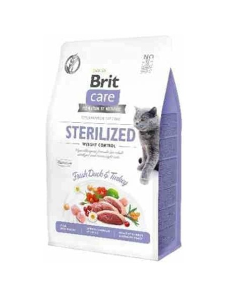 Katzenfutter Brit Care Grain-Free Sterilized Weight Control Erwachsener Truthahn Ente 400 g