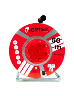 Cabo alongador Vertex PB50METAL Preto Prata 50 m