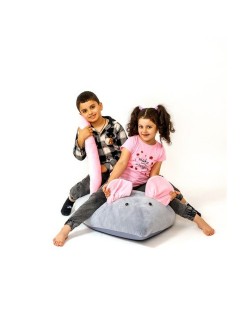 Puff GO GIFT Gris Rosa Oxford Ratón