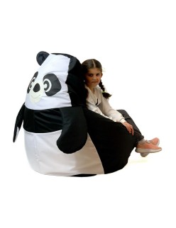 Puff GO GIFT Blanco Negro Oxford 130 x 90 cm