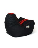 Puff GO GIFT Negro Rojo Oxford tejido antidesgarros Cuero ecológico 140 x 100 x 100 cm 140 x 100 cm