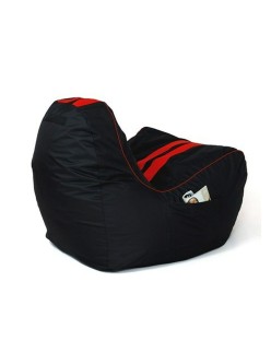 Puff GO GIFT Negro Rojo Oxford tejido antidesgarros Cuero ecológico 140 x 100 x 100 cm 140 x 100 cm