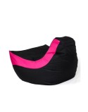 Puff GO GIFT Negro Rosa Oxford tejido antidesgarros 140 x 100 x 100 cm 140 x 100 cm