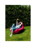 Puff GO GIFT Negro Rosa Oxford tejido antidesgarros 140 x 100 x 100 cm 140 x 100 cm