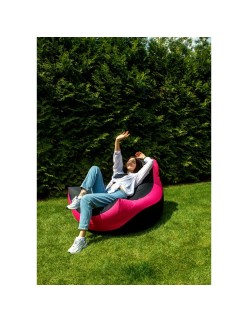 Puff GO GIFT Negro Rosa Oxford tejido antidesgarros 140 x 100 x 100 cm 140 x 100 cm