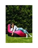 Puff GO GIFT Negro Rosa Oxford tejido antidesgarros 140 x 100 x 100 cm 140 x 100 cm