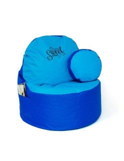 Puff GO GIFT Azul Oxford tejido antidesgarros 120 x 80 x 80 cm