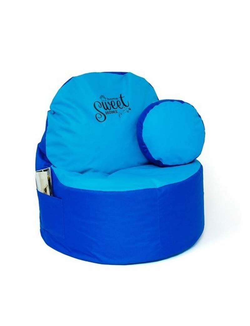 Puff GO GIFT Azul Oxford tejido antidesgarros 120 x 80 x 80 cm
