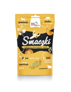 Hundesnack SYTA MICHA Banane Aprikose Lamm Kürbis 80 g