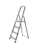 Scala Pieghevole a 4 Scalini Krause 000705 Argentato Alluminio