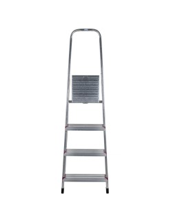 Scala Pieghevole a 4 Scalini Krause 000705 Argentato Alluminio