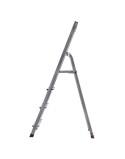 Scala Pieghevole a 4 Scalini Krause 000705 Argentato Alluminio