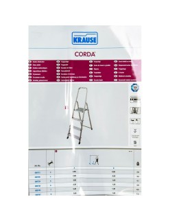4-step folding ladder Krause 000705 Silver Aluminium