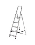 Scala Pieghevole a 5 Scalini Krause 729 Argentato Acciaio inossidabile Alluminio