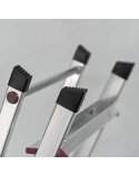 Échelle pliante à 5 marches Krause 729 Argenté Acier inoxydable Aluminium