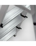 Échelle pliante à 5 marches Krause 729 Argenté Acier inoxydable Aluminium