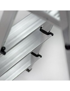 Échelle pliante à 5 marches Krause 729 Argenté Acier inoxydable Aluminium