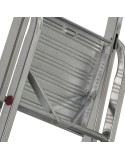 Échelle pliante à 5 marches Krause 729 Argenté Acier inoxydable Aluminium