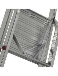 Échelle pliante à 5 marches Krause 729 Argenté Acier inoxydable Aluminium
