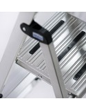 Échelle pliante à 5 marches Krause 729 Argenté Acier inoxydable Aluminium
