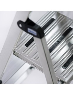 Échelle pliante à 5 marches Krause 729 Argenté Acier inoxydable Aluminium