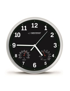 Orologio da Parete Esperanza EHC016K Nero Vetro Plastica 25 cm