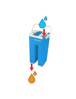 Mop with Bucket Esperanza EHS004 Azzurro Bianco Microfibra