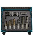 Set of drill and screwdriver bits Makita B-69478 Drill bit carrier Aluminium 65 Pieces