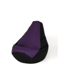 Pouf GO GIFT Noir Pourpre 130 x 90 cm Poire