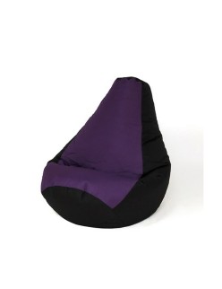 Pouf GO GIFT Noir Pourpre 130 x 90 cm Poire