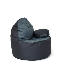 Pouf GO GIFT Gris Graphite Oxford tejido antidesgarros 120 x 80 x 80 cm