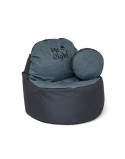 Pouf GO GIFT Gris Graphite Oxford tejido antidesgarros 120 x 80 x 80 cm