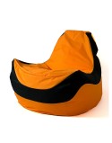 Pouf GO GIFT Noir Orange Oxford tejido antidesgarros 140 x 100 x 100 cm 140 x 100 cm