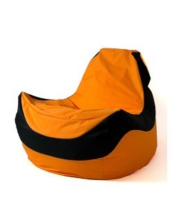 Pouf GO GIFT Noir Orange Oxford tejido antidesgarros 140 x 100 x 100 cm 140 x 100 cm