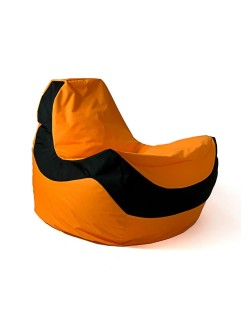 Pouf GO GIFT Noir Orange Oxford tejido antidesgarros 140 x 100 x 100 cm 140 x 100 cm