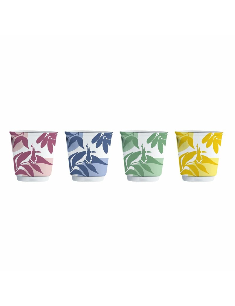 Satz von Kaffeetassen Bialetti Primavera Assortierte Farben Porzellan 90 ml 4 Stücke
