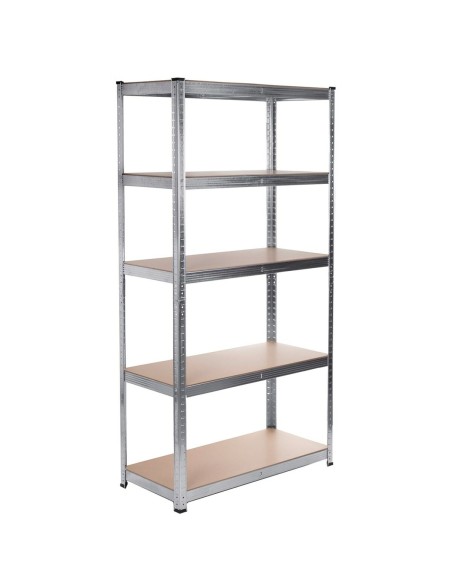 Shelves Greenblue GB378 180 x 90 x 40 cm Grey Galvanised Steel MDF Wood 75 Kg Shelves Greenblue GB378 180 x 90 x 40 cm Grey Galvanised Steel MDF Wood 75 Kg