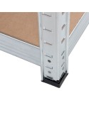 Shelves Greenblue GB378 180 x 90 x 40 cm Grey Galvanised Steel MDF Wood 75 Kg