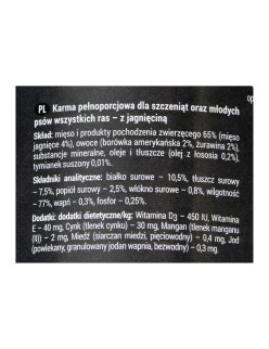 Nassfutter Dolina Noteci Rafi Junior Blaubeere Lamm 400 g