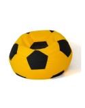 Puff GO GIFT Amarelo Preto Oxford Futebol