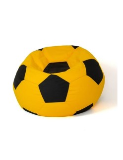 Puff GO GIFT Amarelo Preto Oxford Futebol
