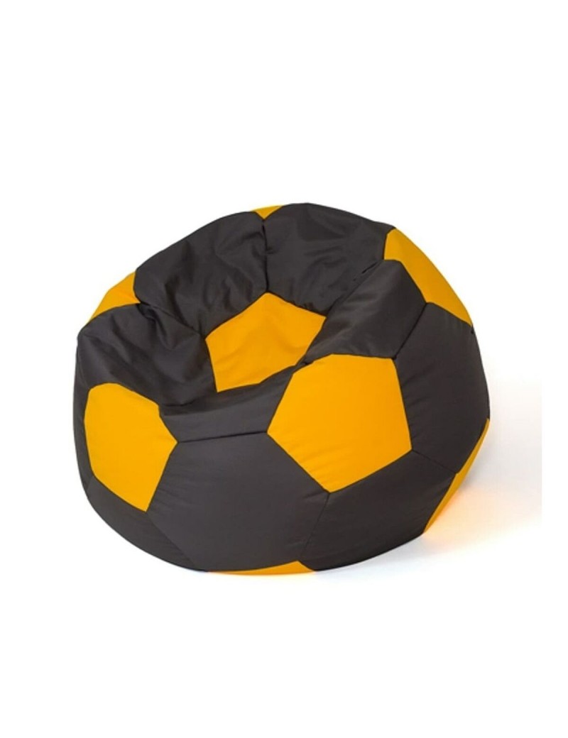 Puff GO GIFT Amarelo Preto Oxford Futebol